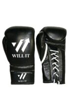 Will IT Lace-UP Black Boxing Gloves