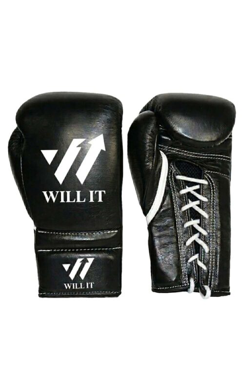 Will IT Lace-UP Black Boxing Gloves