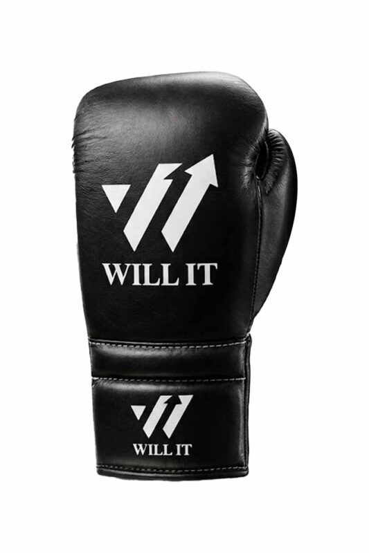 Will IT Lace-UP Black Boxing Gloves