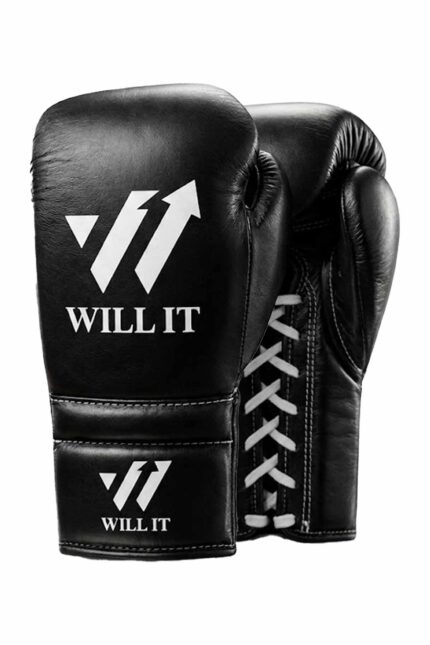 Will IT Lace-UP Black Boxing Gloves