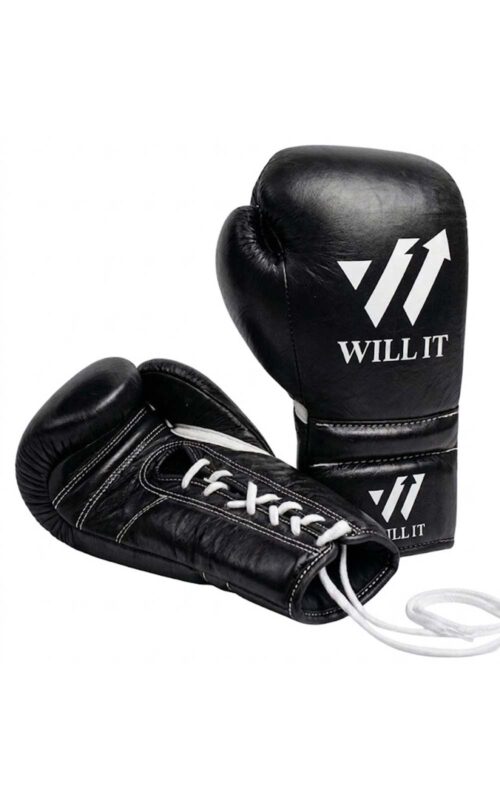 Will IT Lace-UP Black Boxing Gloves