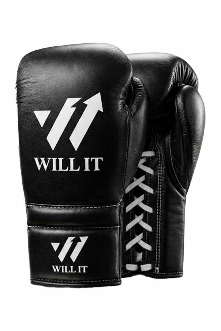 Will IT Lace-UP Black Boxing Gloves