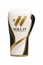 Willit Lace-Up White & Gold Boxing Gloves