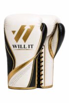 Willit Lace-Up White & Gold Boxing Gloves