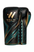Willit PRO Lace-Up Boxing Gloves Black & Teal