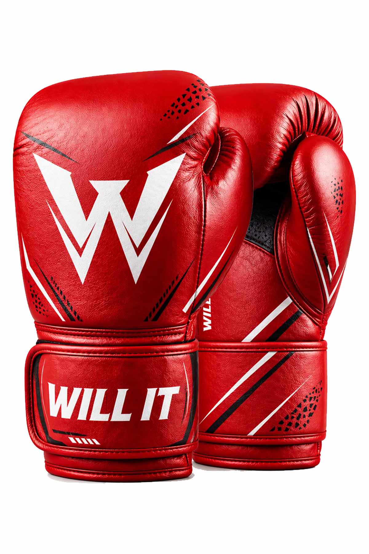 Willit PRO Leather Velcro Red Boxing Gloves (2) Willit PRO Leather Velcro Red Boxing Gloves