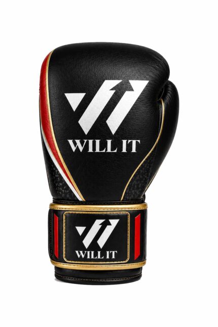 Willit Velcro Black & Red Boxing Gloves