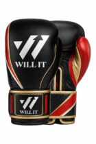 Willit Velcro Black & Red Boxing Gloves