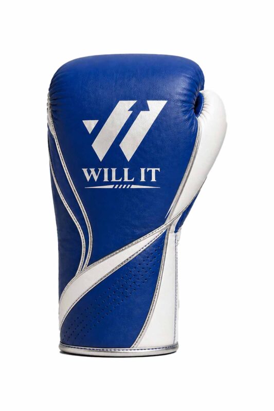 Willit Velcro Blue & White Boxing Gloves