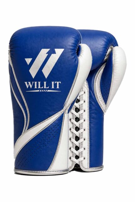 Willit Velcro Blue & White Boxing Gloves