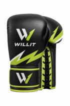 Willit Lace-UP Black & Green Boxing Gloves