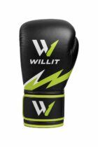 Willit Lace-UP Black & Green Boxing Gloves