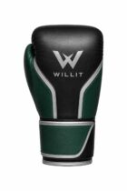 Willit Lace-UP Black & Green Panel Boxing Gloves