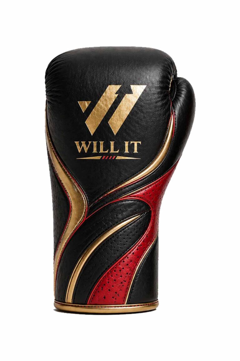 Willit Lace-UP Black & Red Boxing Gloves