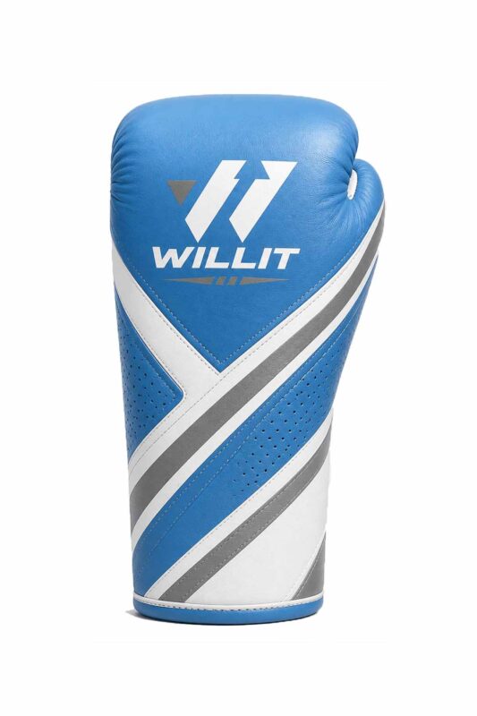 Willit Lace-UP Blue & White Boxing Gloves