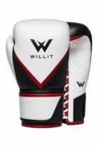 Willit Lace-UP White & Black Boxing Gloves