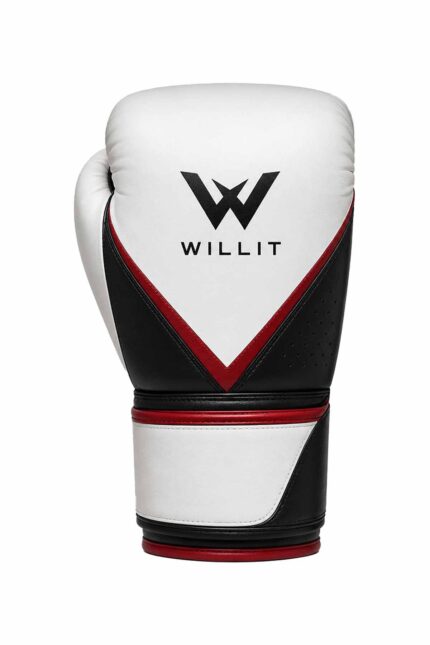 Willit Lace-UP White & Black Boxing Gloves