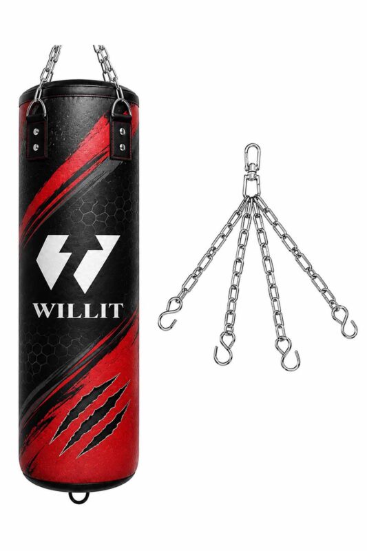 Willit Black & Red Training Punch Bag
