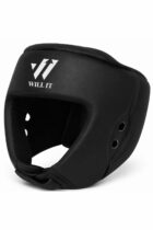 Willit PRO Leather Boxing Headgear Black