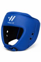 Willit PRO Leather Boxing Headgear Blue