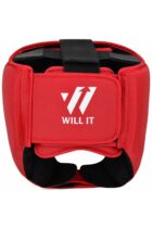 Willit PRO Leather Boxing Headgear Red