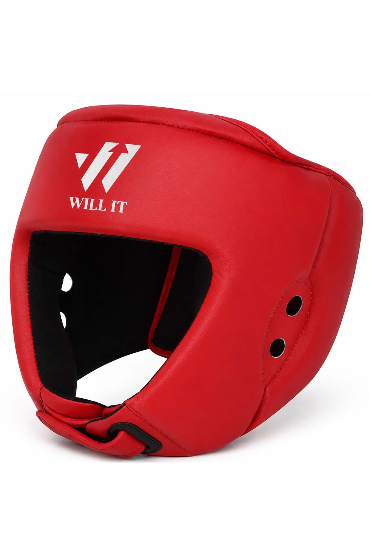Willit PRO Leather Boxing Headgear Red (4) Willit PRO Leather Boxing Headgear Red